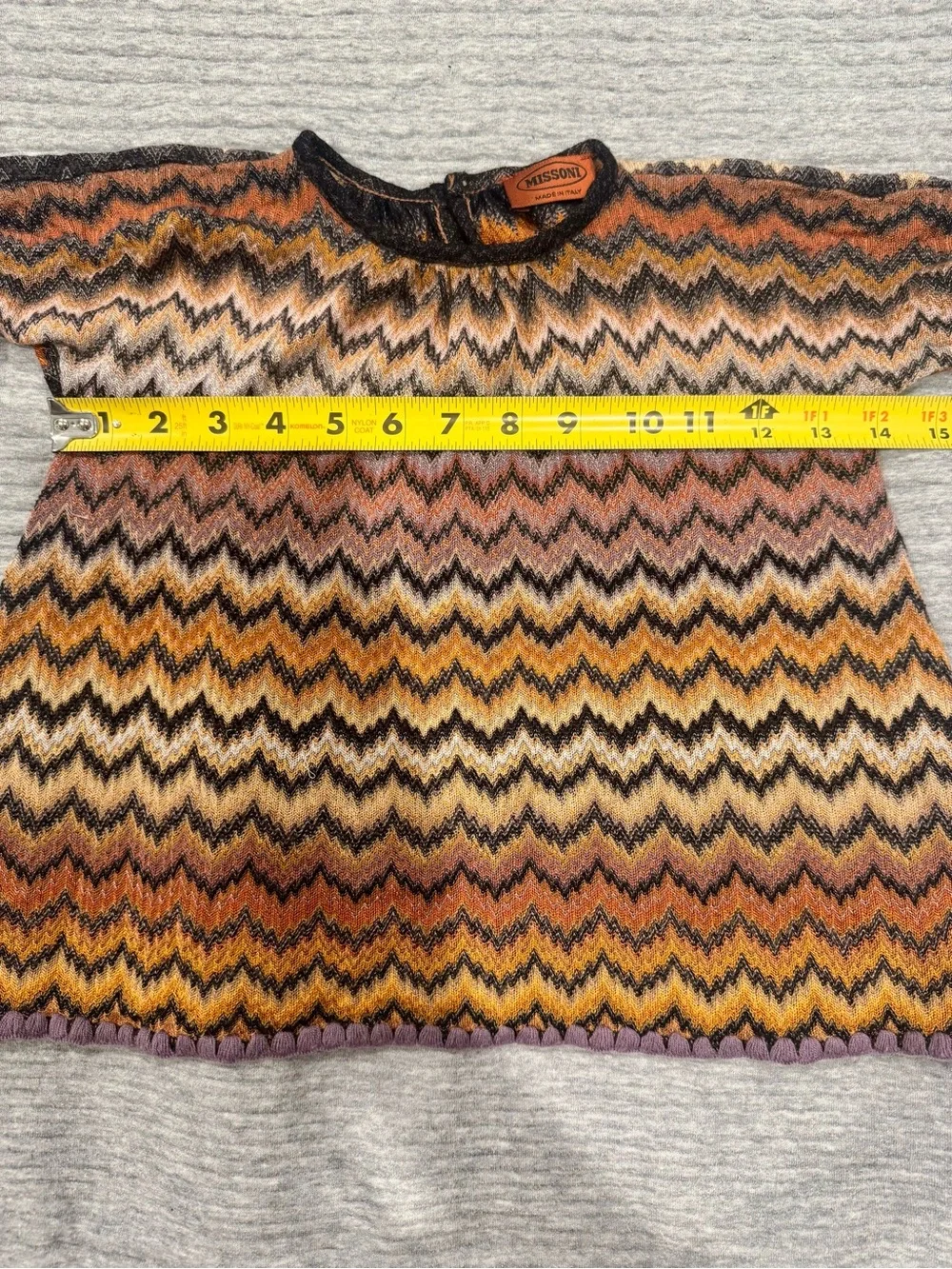 Authentic MISSONI Zigzag Knit Baby Top/Tunic (Fits 18M-2T)